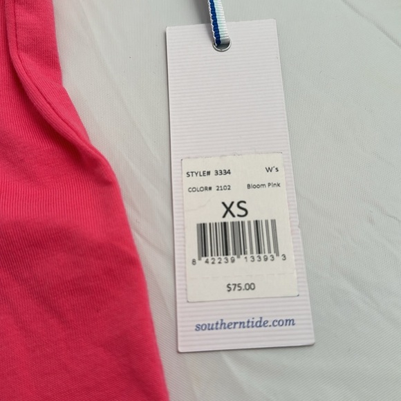 Southern Tide Bloom Pink hooded long sleeve t-shirt dress - Picture 10 of 10